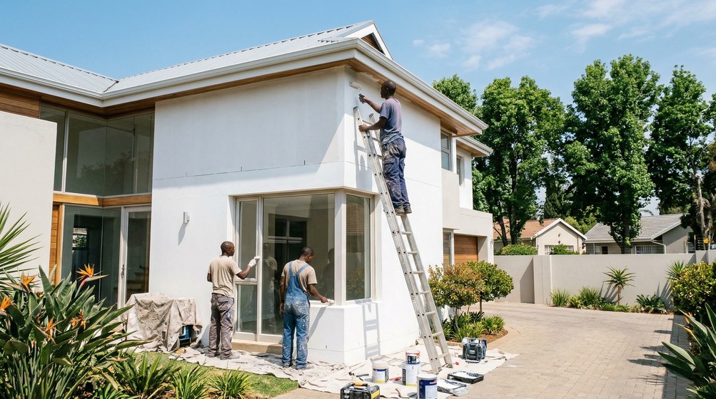 Professional painters working in Big Bay, Cape Town False Bay